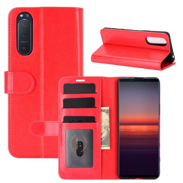 For Sony Xperia 5 II R64 Texture Single Horizontal Flip Protective Case with Holder & Card Slots & Wallet& Photo Frame