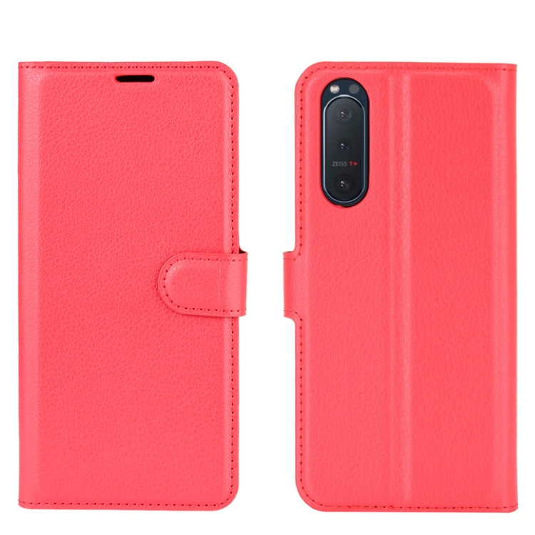 For Sony Xperia 5 II Litchi Texture Horizontal Flip Protective Case with Holder & Card Slots & Wallet