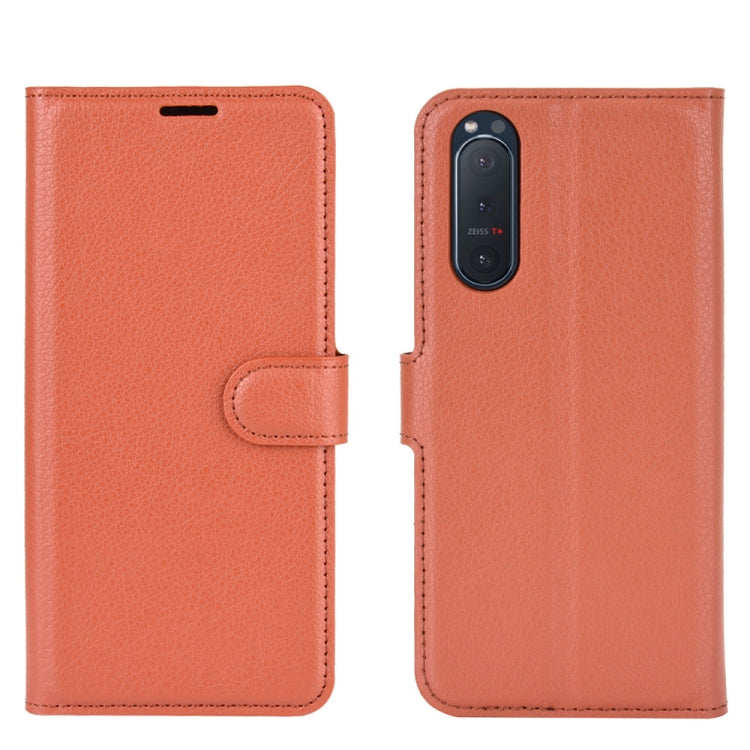 For Sony Xperia 5 II Litchi Texture Horizontal Flip Protective Case with Holder & Card Slots & Wallet
