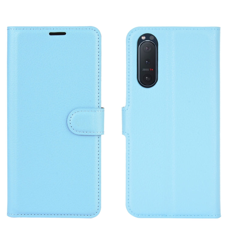 For Sony Xperia 5 II Litchi Texture Horizontal Flip Protective Case with Holder & Card Slots & Wallet