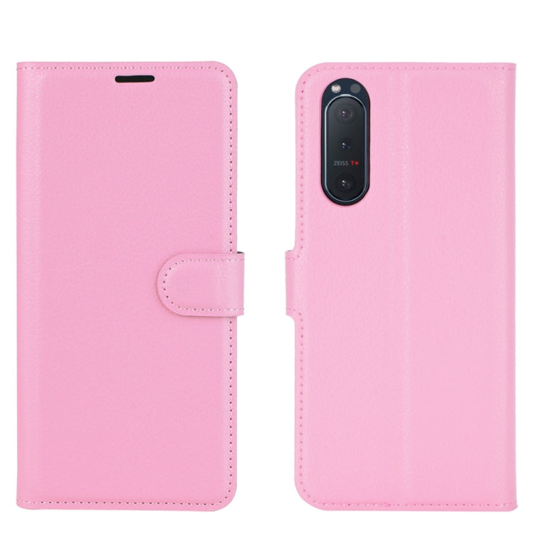 For Sony Xperia 5 II Litchi Texture Horizontal Flip Protective Case with Holder & Card Slots & Wallet