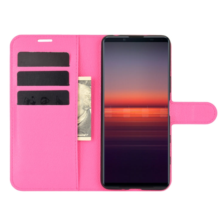 For Sony Xperia 5 II Litchi Texture Horizontal Flip Protective Case with Holder & Card Slots & Wallet