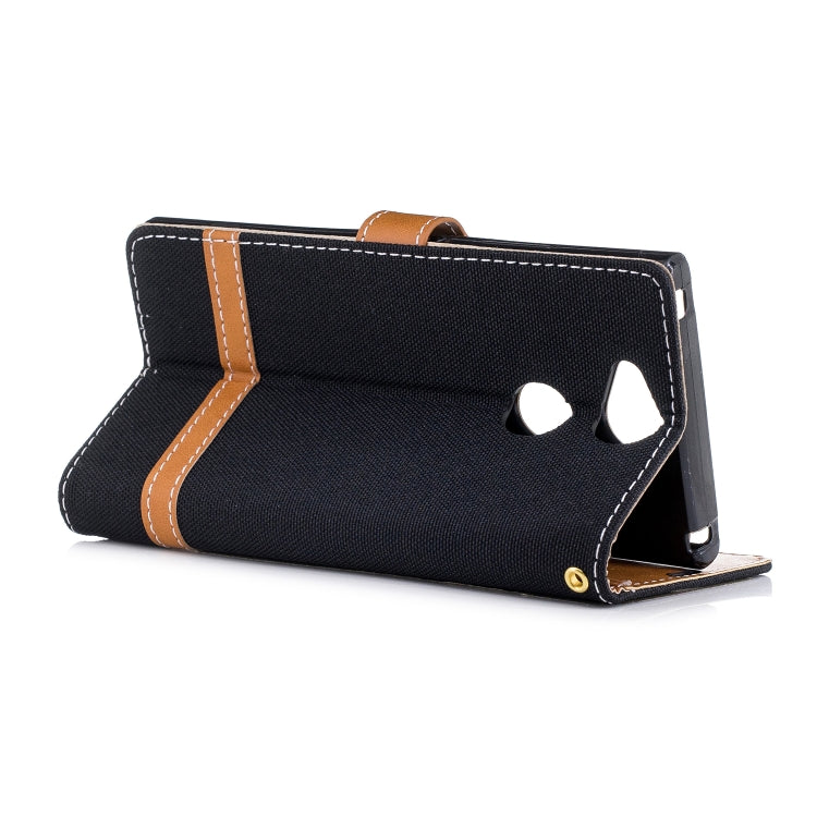 Color Matching Denim Texture Leather Case for Sony Xperia XA2, with Holder & Card Slots & Wallet & Lanyard