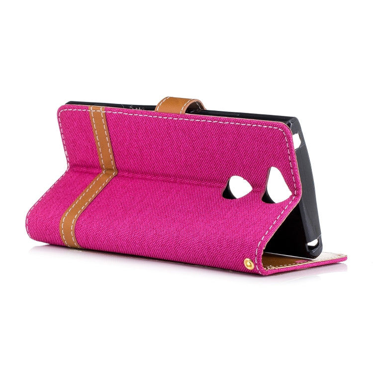 Color Matching Denim Texture Leather Case for Sony Xperia XA2, with Holder & Card Slots & Wallet & Lanyard