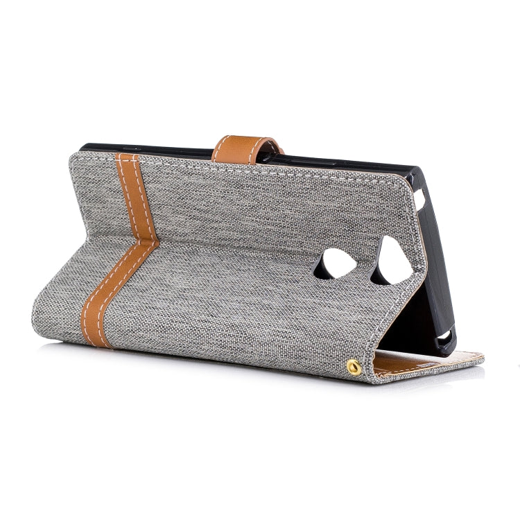 Color Matching Denim Texture Leather Case for Sony Xperia XA2, with Holder & Card Slots & Wallet & Lanyard