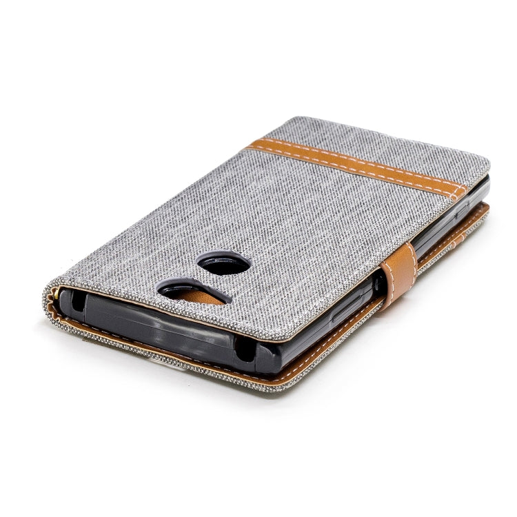Color Matching Denim Texture Leather Case for Sony Xperia XA2, with Holder & Card Slots & Wallet & Lanyard