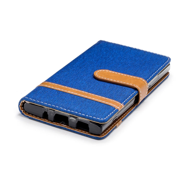Color Matching Denim Texture Leather Case for Sony Xperia XA2, with Holder & Card Slots & Wallet & Lanyard