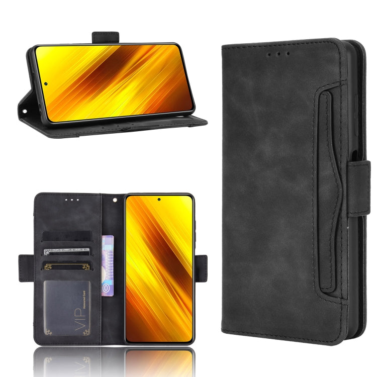 For Xiaomi Poco X3 Pro / Poco X3 / Poco X3 NFC Wallet Style Skin Feel Calf Pattern Leather Case with Separate Card Slot