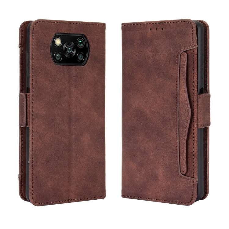 For Xiaomi Poco X3 Pro / Poco X3 / Poco X3 NFC Wallet Style Skin Feel Calf Pattern Leather Case with Separate Card Slot