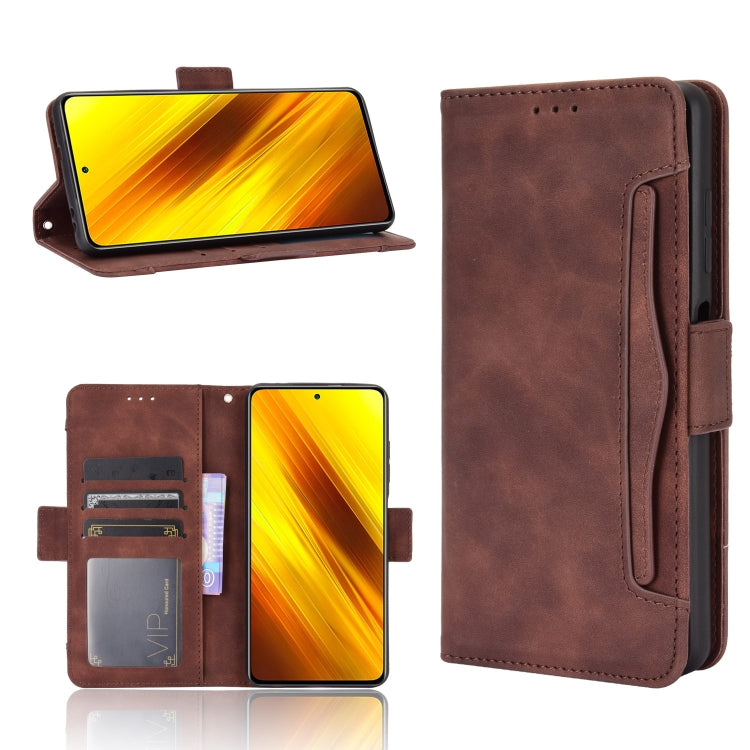 For Xiaomi Poco X3 Pro / Poco X3 / Poco X3 NFC Wallet Style Skin Feel Calf Pattern Leather Case with Separate Card Slot