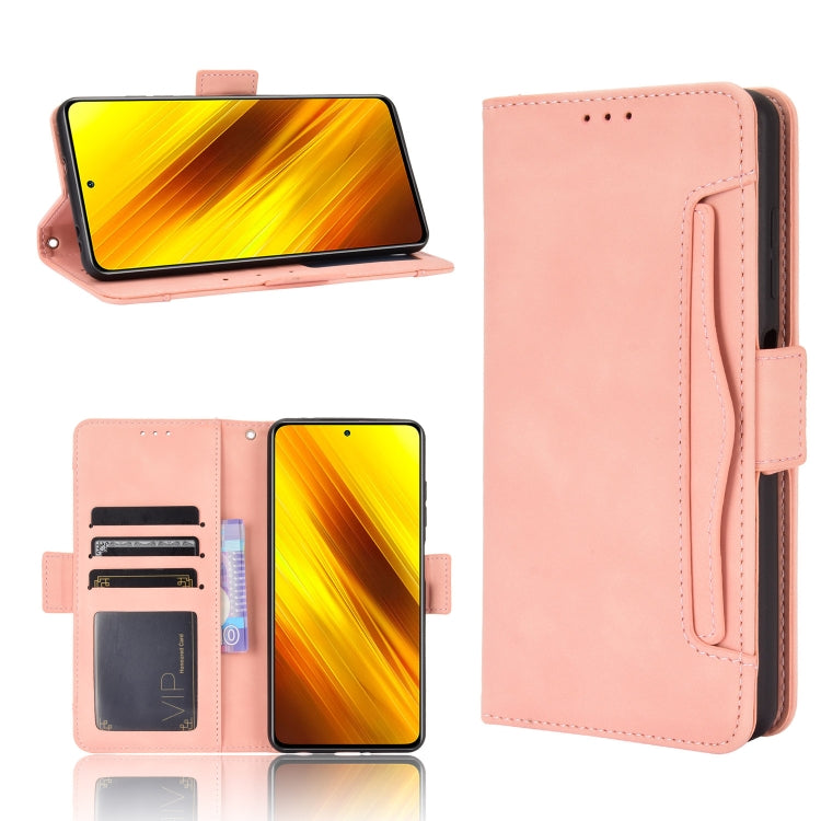 For Xiaomi Poco X3 Pro / Poco X3 / Poco X3 NFC Wallet Style Skin Feel Calf Pattern Leather Case with Separate Card Slot