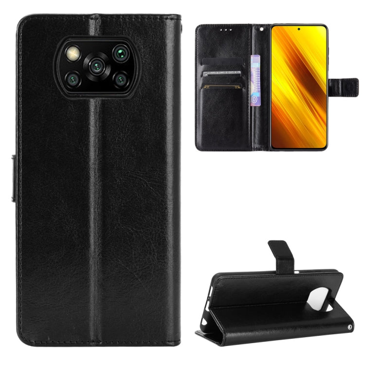 For Xiaomi Poco X3 Pro / Poco X3 / Poco X3 NFC Retro Crazy Horse Texture Horizontal Flip Leather Case with Holder & Card Slots & Photo Frame