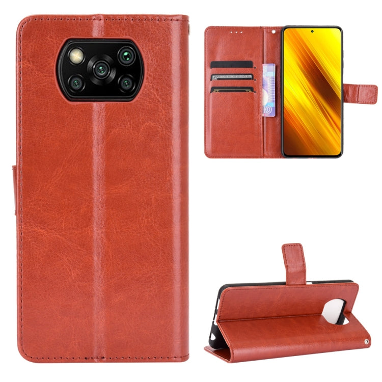 For Xiaomi Poco X3 Pro / Poco X3 / Poco X3 NFC Retro Crazy Horse Texture Horizontal Flip Leather Case with Holder & Card Slots & Photo Frame