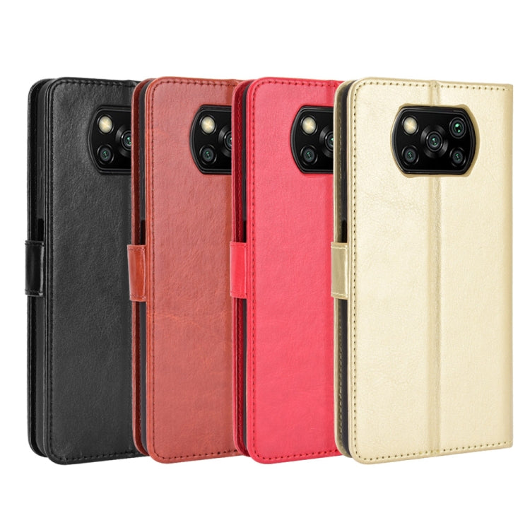 For Xiaomi Poco X3 Pro / Poco X3 / Poco X3 NFC Retro Crazy Horse Texture Horizontal Flip Leather Case with Holder & Card Slots & Photo Frame
