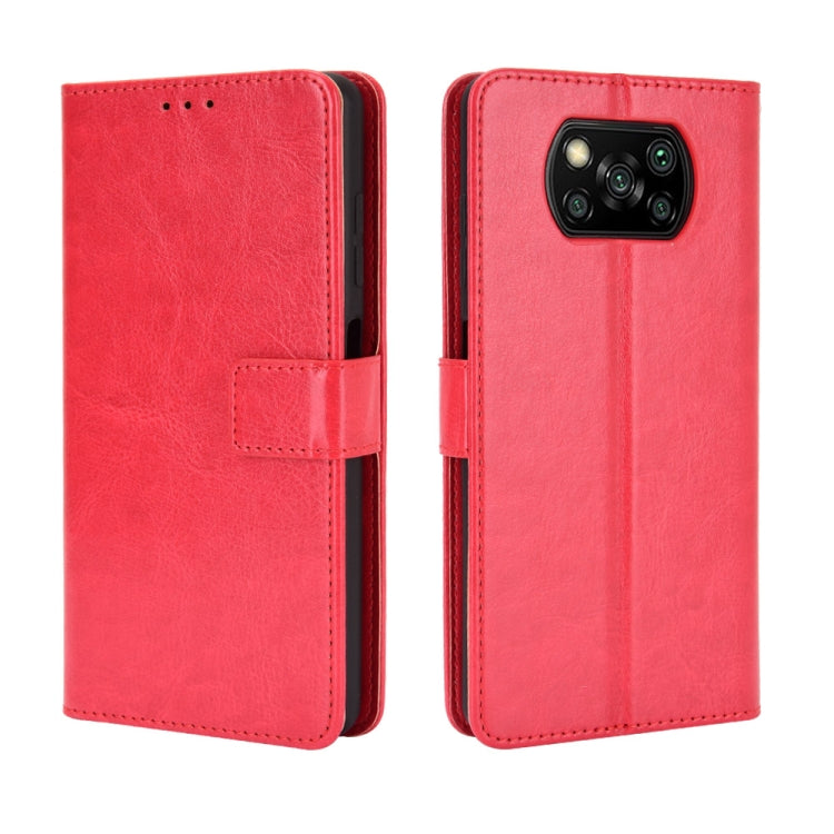 For Xiaomi Poco X3 Pro / Poco X3 / Poco X3 NFC Retro Crazy Horse Texture Horizontal Flip Leather Case with Holder & Card Slots & Photo Frame