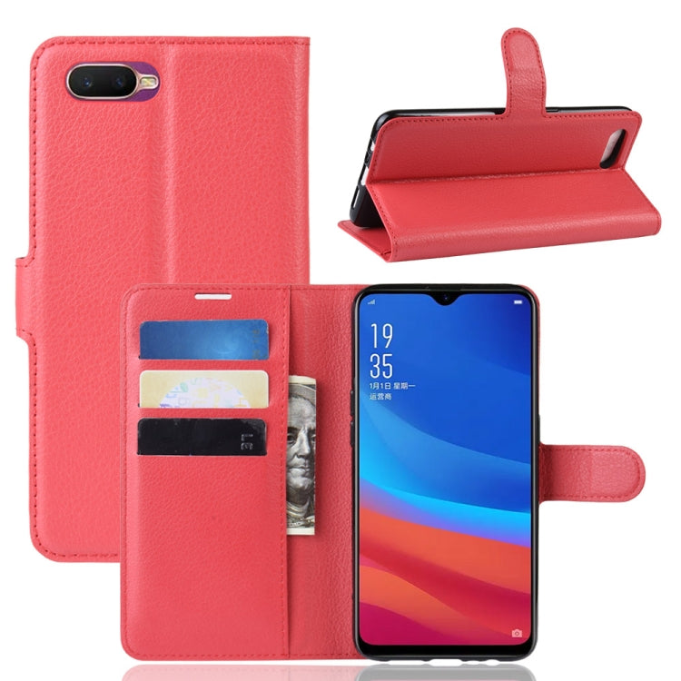 Litchi Texture Wallet Leather Stand Protective Case for OPPO AX5S / A5S