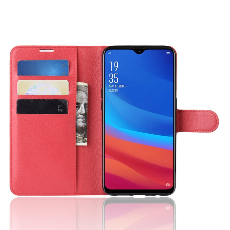 Litchi Texture Wallet Leather Stand Protective Case for OPPO AX5S / A5S