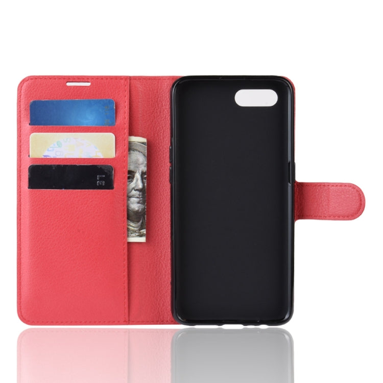 Litchi Texture Wallet Leather Stand Protective Case for OPPO AX5S / A5S