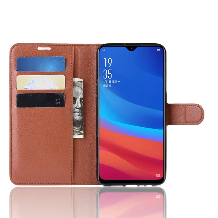 Litchi Texture Wallet Leather Stand Protective Case for OPPO AX5S / A5S