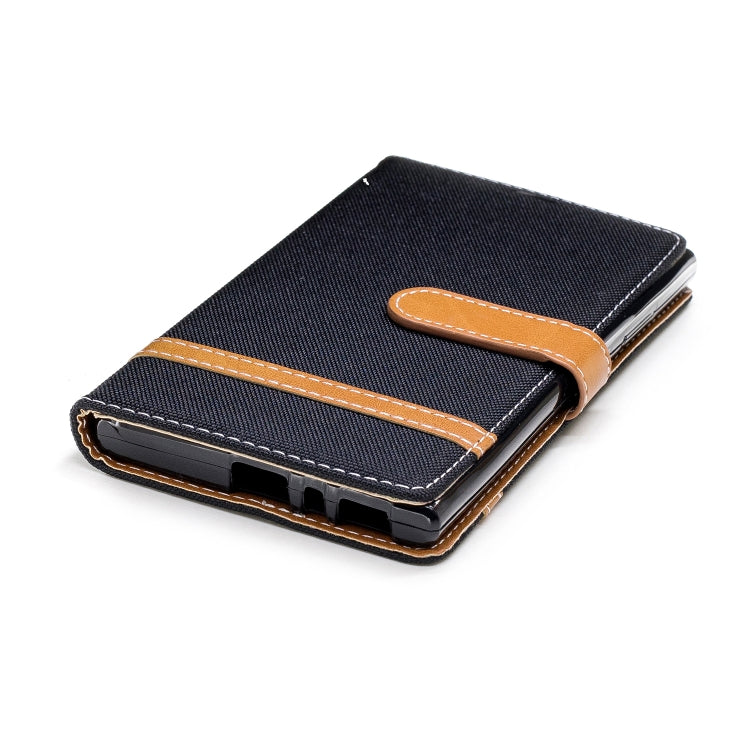 Color Matching Denim Texture Leather Case for Sony Xperia L2, with Holder & Card Slots & Wallet & Lanyard
