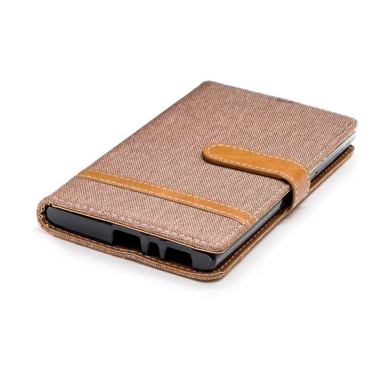 Color Matching Denim Texture Leather Case for Sony Xperia L2, with Holder & Card Slots & Wallet & Lanyard