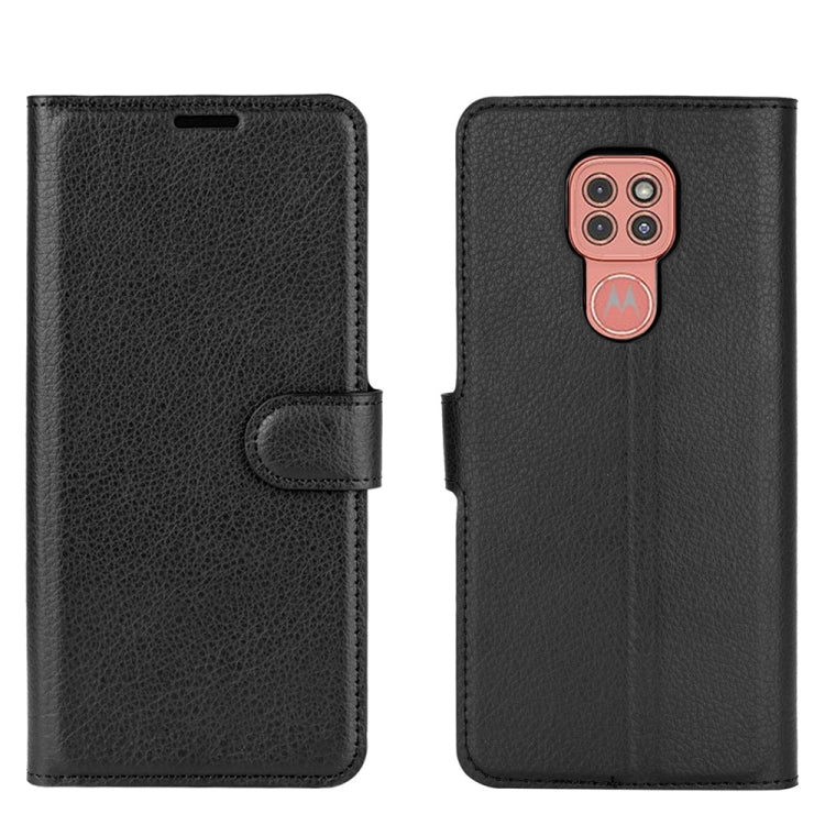 For Motorola Moto G9 / G9 Play Litchi Texture Horizontal Flip Protective Case with Holder & Card Slots & Wallet