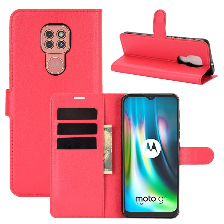 For Motorola Moto G9 / G9 Play Litchi Texture Horizontal Flip Protective Case with Holder & Card Slots & Wallet