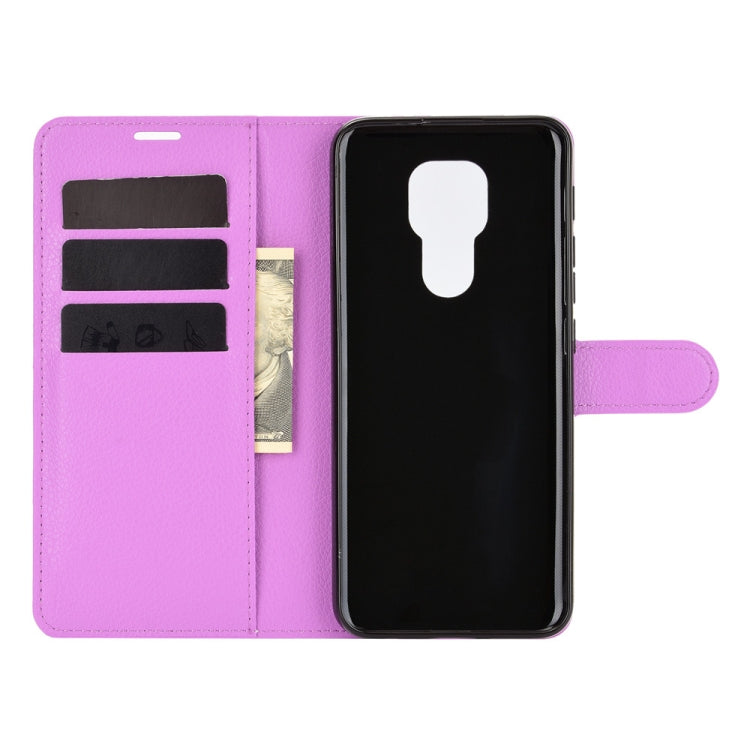 For Motorola Moto G9 / G9 Play Litchi Texture Horizontal Flip Protective Case with Holder & Card Slots & Wallet