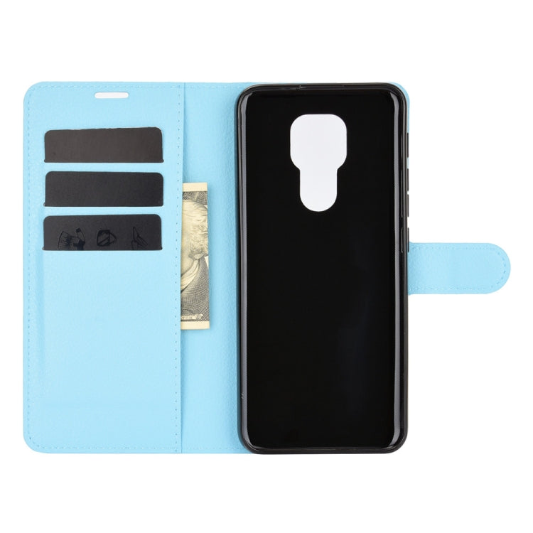 For Motorola Moto G9 / G9 Play Litchi Texture Horizontal Flip Protective Case with Holder & Card Slots & Wallet