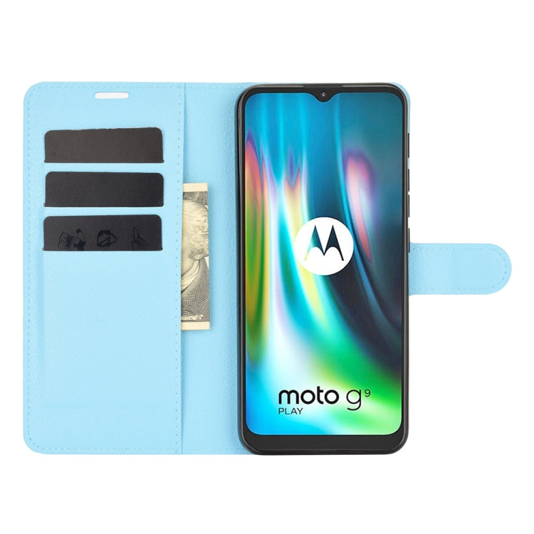 For Motorola Moto G9 / G9 Play Litchi Texture Horizontal Flip Protective Case with Holder & Card Slots & Wallet