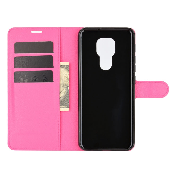 For Motorola Moto G9 / G9 Play Litchi Texture Horizontal Flip Protective Case with Holder & Card Slots & Wallet