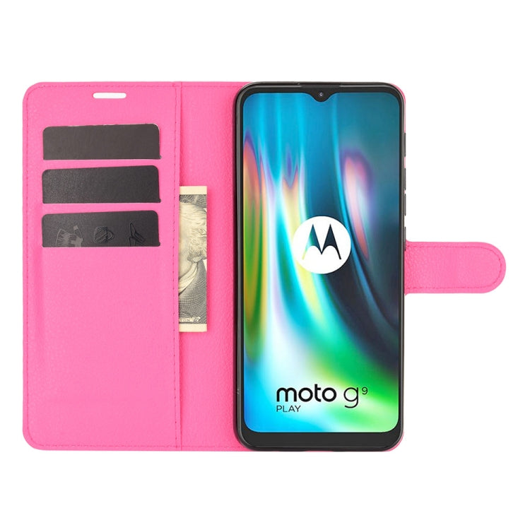 For Motorola Moto G9 / G9 Play Litchi Texture Horizontal Flip Protective Case with Holder & Card Slots & Wallet