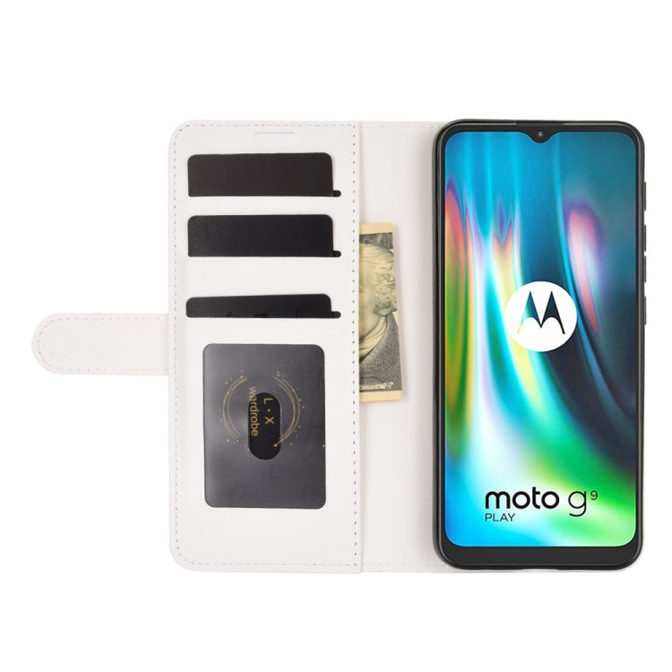 For Motorola Moto G9 / G9 Play R64 Texture Single Horizontal Flip Protective Case with Holder & Card Slots & Wallet& Photo Frame