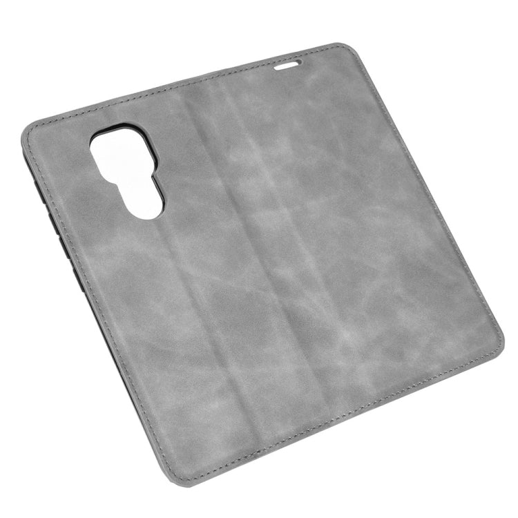 For Motorola Moto G9 / G9 Play Retro-skin Business Magnetic Suction Leather Case with Holder & Card Slots & Wallet