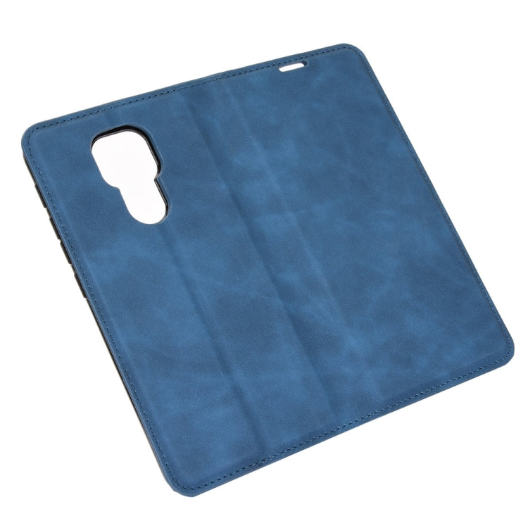 For Motorola Moto G9 / G9 Play Retro-skin Business Magnetic Suction Leather Case with Holder & Card Slots & Wallet