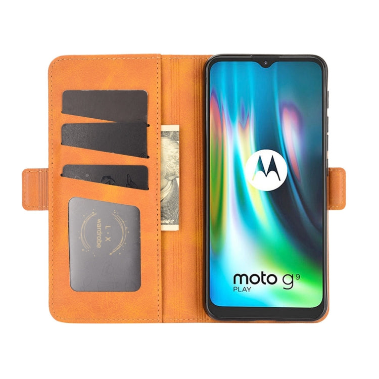 For Motorola Moto G9 / G9 Play Dual-side Magnetic Buckle Horizontal Flip Leather Case with Holder & Card Slots & Wallet