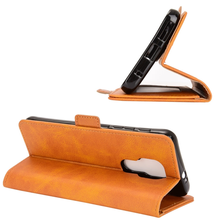 For Motorola Moto G9 / G9 Play Dual-side Magnetic Buckle Horizontal Flip Leather Case with Holder & Card Slots & Wallet