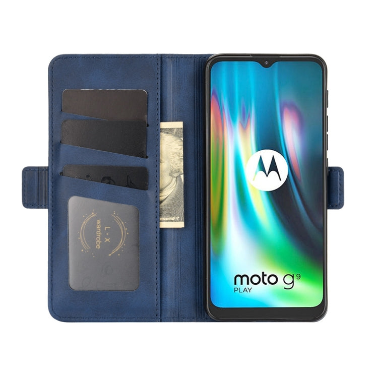For Motorola Moto G9 / G9 Play Dual-side Magnetic Buckle Horizontal Flip Leather Case with Holder & Card Slots & Wallet