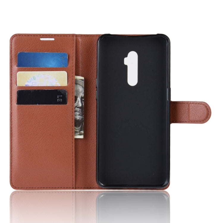 Litchi Texture Wallet Leather Stand Protective Case for OPPO Reon 10X Zoom