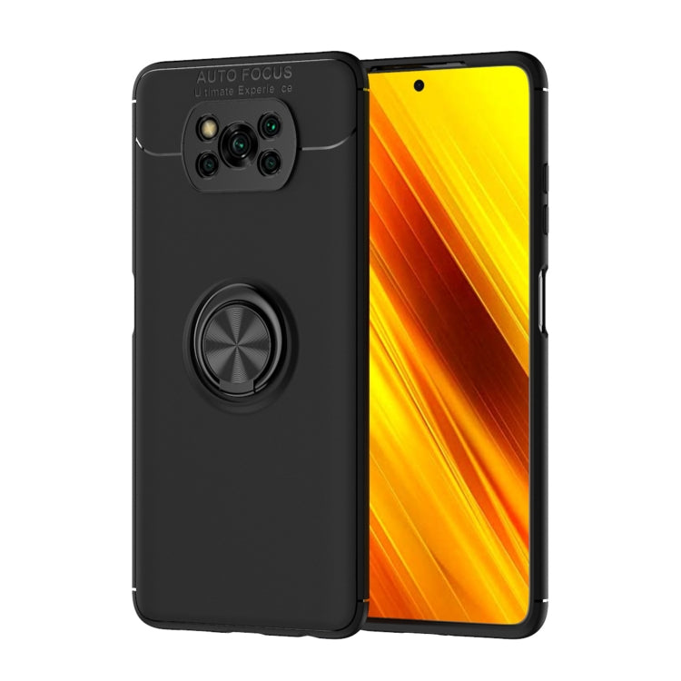 For Xiaomi Poco X3 NFC Metal Ring Holder 360 Degree Rotating TPU Case