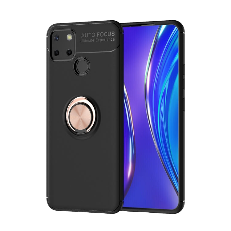 For OPPO Realme C12 Metal Ring Holder 360 Degree Rotating TPU Case