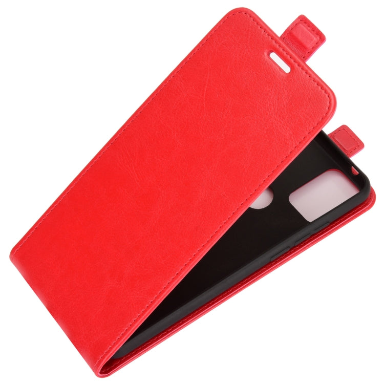 For Alcatel 3X 2020 R64 Texture Single Vertical Flip Leather Protective Case with Card Slots & Photo Frame