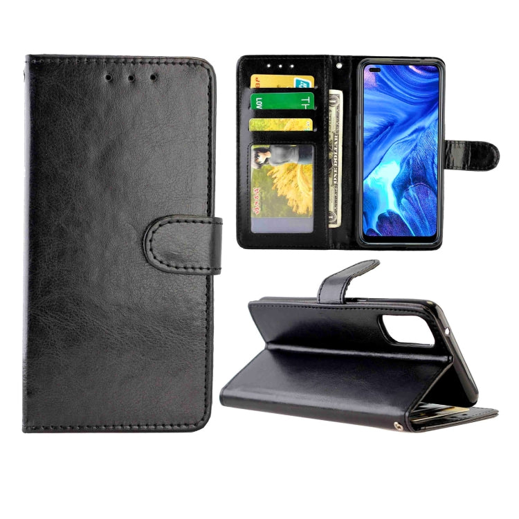For OPPO Reno4(4G) Crazy Horse Texture Leather Horizontal Flip Protective Case with Holder & Card Slots & Wallet & Photo Frame