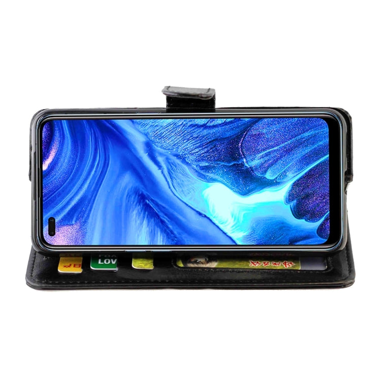 For OPPO Reno4(4G) Crazy Horse Texture Leather Horizontal Flip Protective Case with Holder & Card Slots & Wallet & Photo Frame