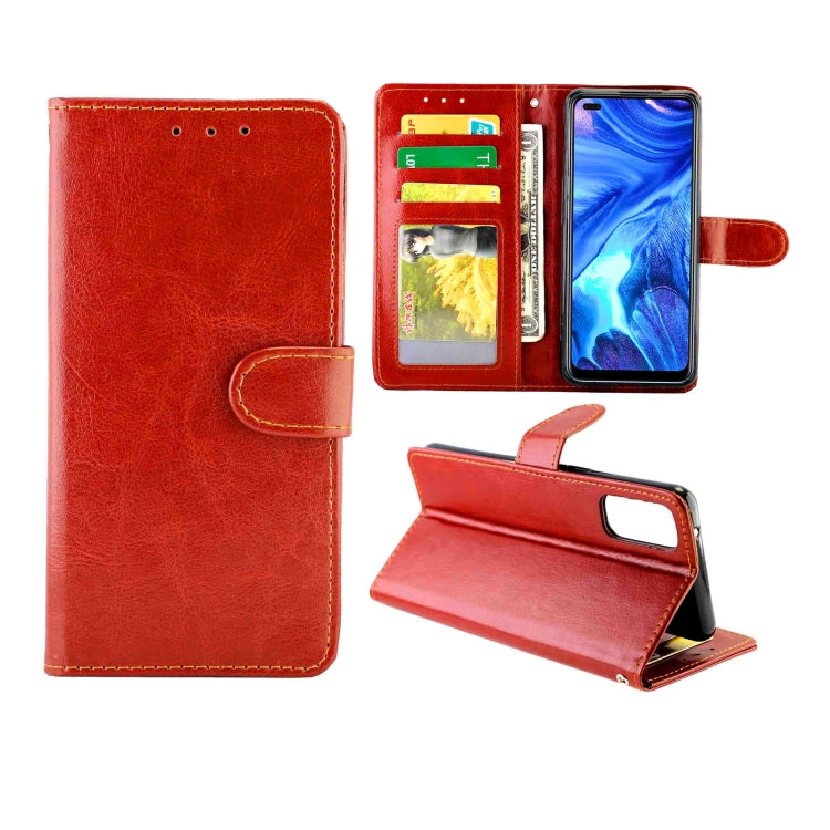 For OPPO Reno4(4G) Crazy Horse Texture Leather Horizontal Flip Protective Case with Holder & Card Slots & Wallet & Photo Frame