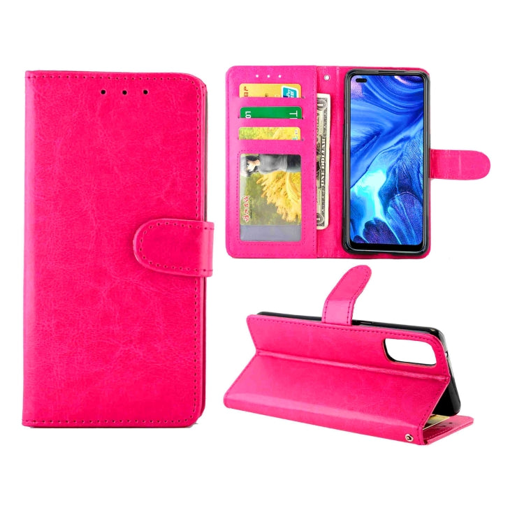 For OPPO Reno4(4G) Crazy Horse Texture Leather Horizontal Flip Protective Case with Holder & Card Slots & Wallet & Photo Frame
