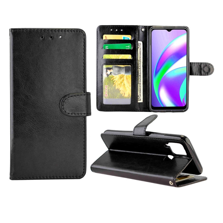 For OPPO Realme C12/C15 Crazy Horse Texture Leather Horizontal Flip Protective Case with Holder & Card Slots & Wallet & Photo Frame