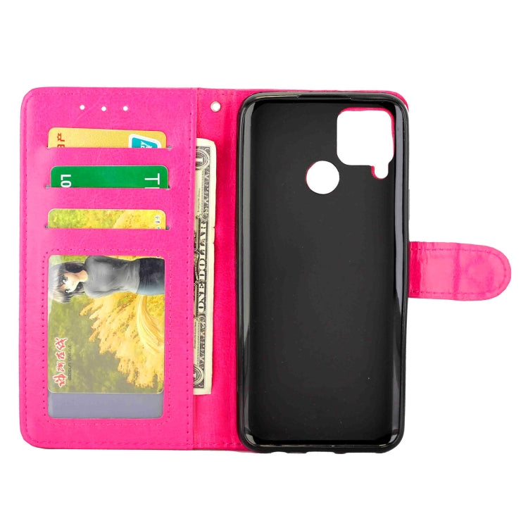 For OPPO Realme C12/C15 Crazy Horse Texture Leather Horizontal Flip Protective Case with Holder & Card Slots & Wallet & Photo Frame