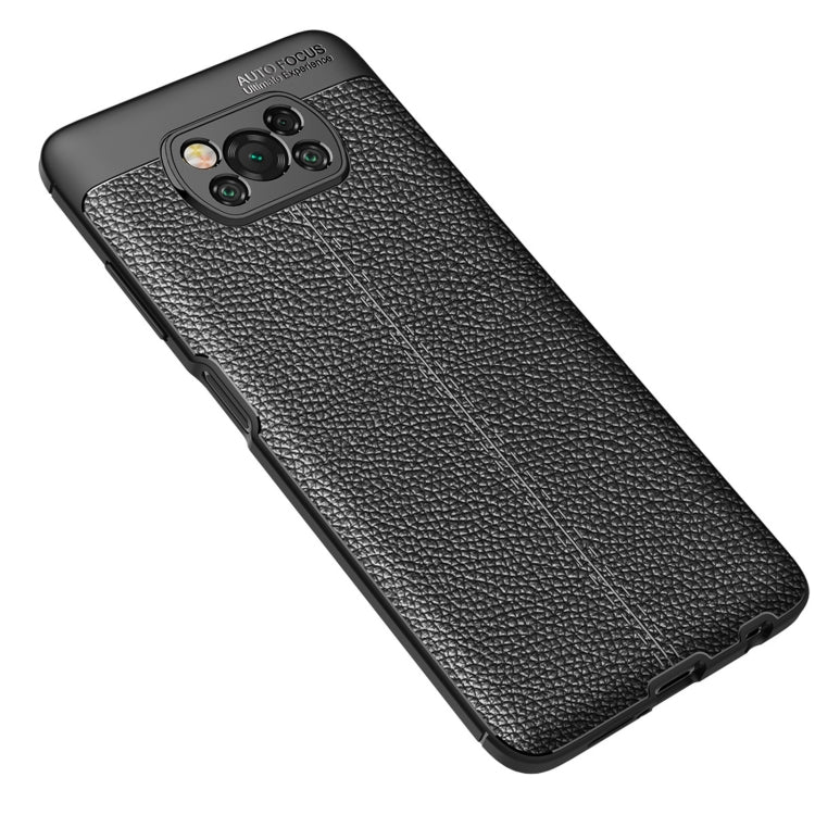 For Xiaomi Poco X3 NFC Litchi Texture TPU Shockproof Case