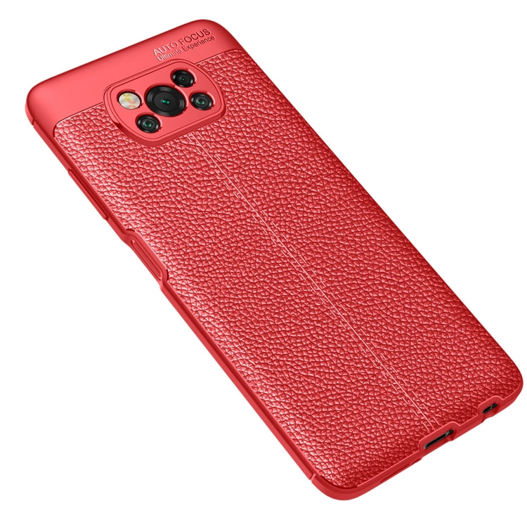 For Xiaomi Poco X3 NFC Litchi Texture TPU Shockproof Case